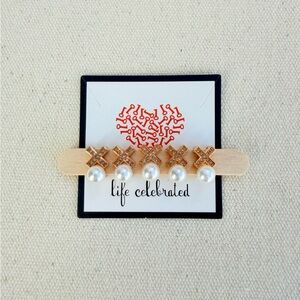 *XO Rose Gold Pave Pearl Charm* KEEP COLLECTIVE Retired $16 each